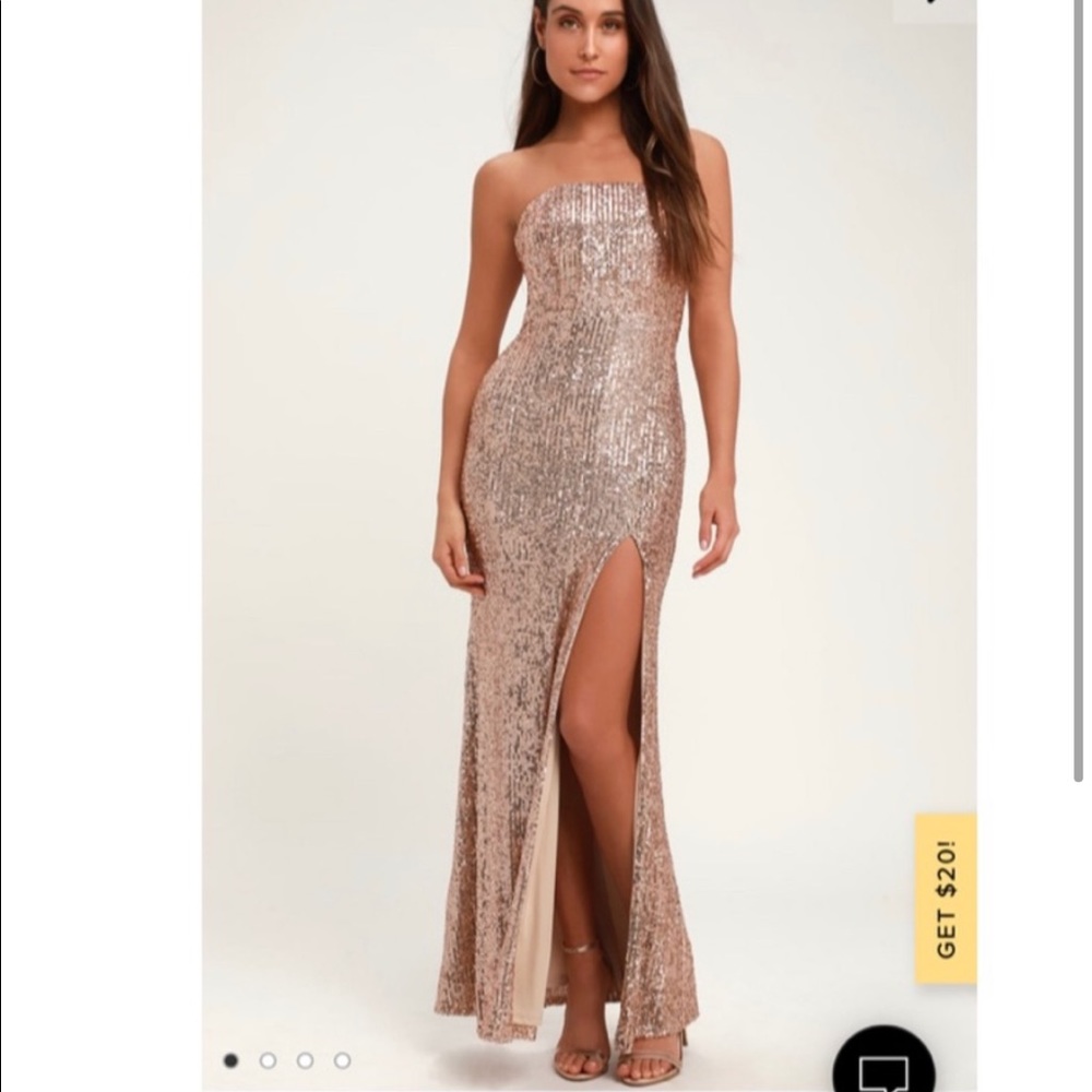 COPY - Lulu’s Cowl Neck Sequin Dress